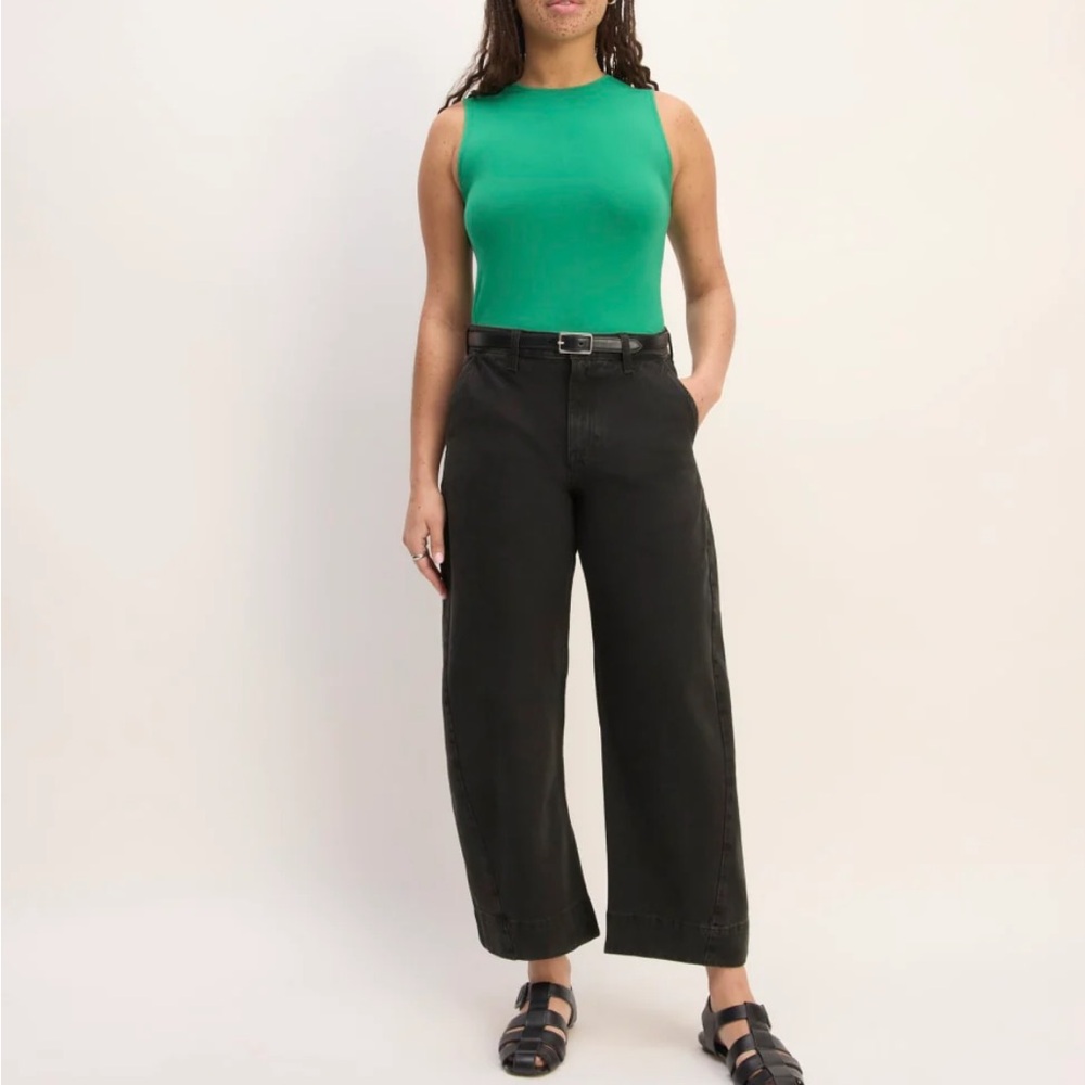 Everlane Black Wide-Leg Jeans